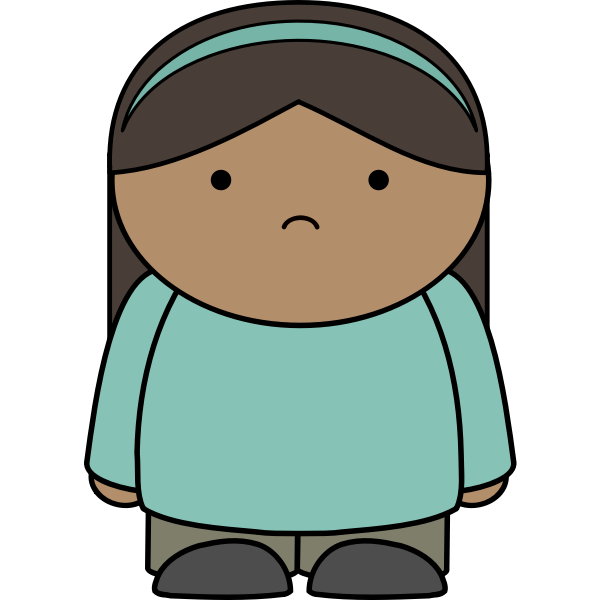 SVG Sad girl animation