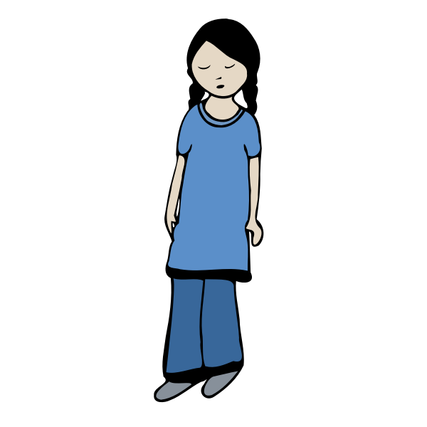 SVG Sad girl vector image