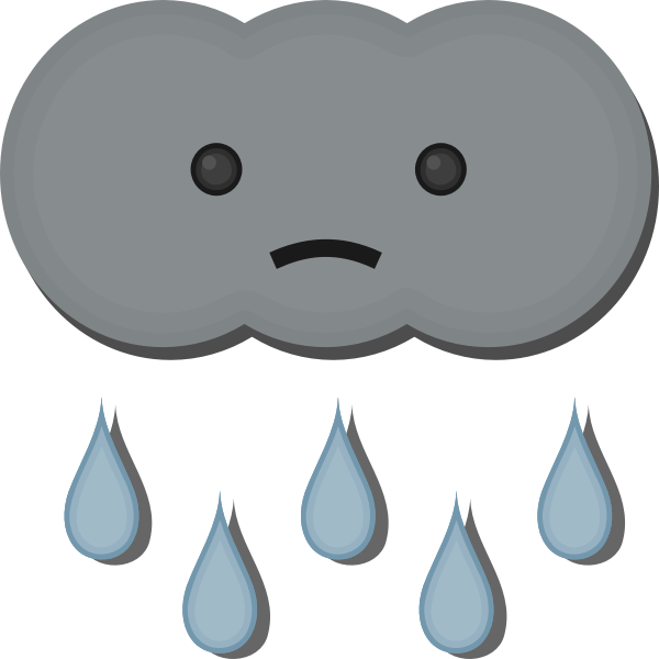 SVG Sad little cloud