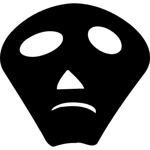 SVG Sad mask silhouette