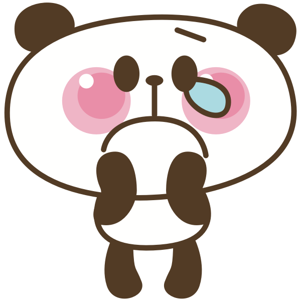 SVG Sad panda drawing
