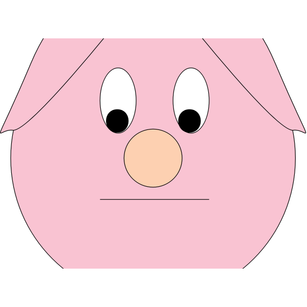SVG Sad piggy vector illustration