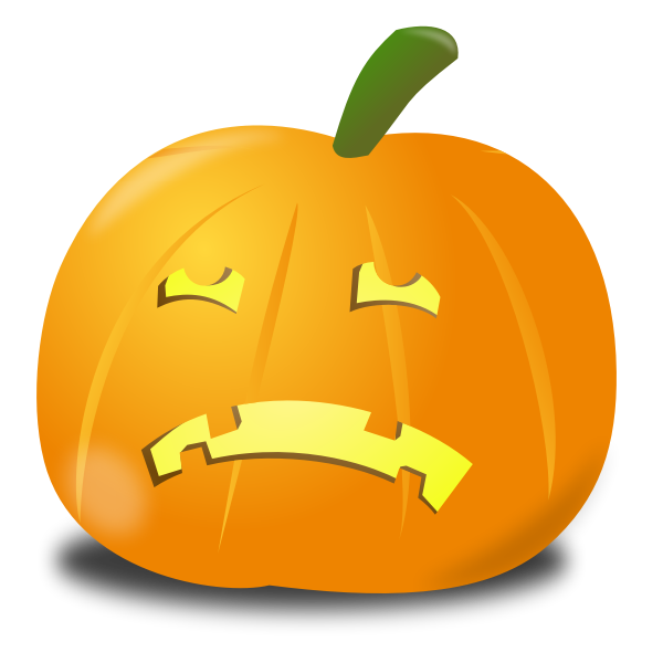 SVG Sad pumpkin vector image