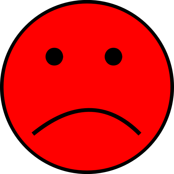 SVG Sad red emoji