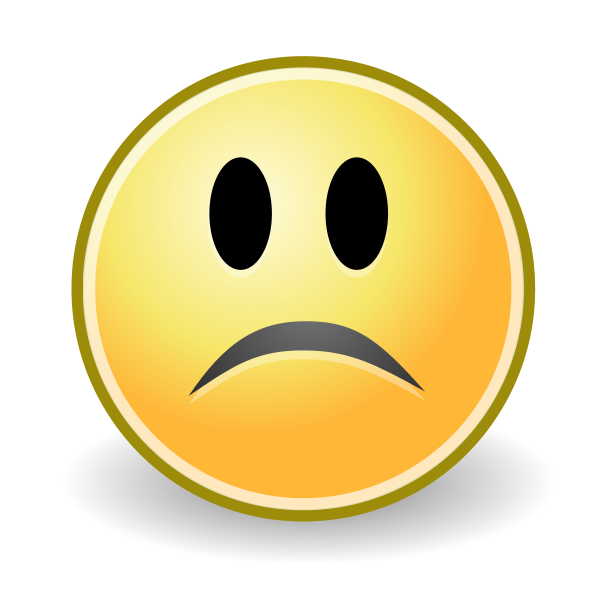 SVG Sad yellow face