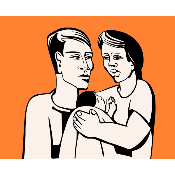 SVG Sadbcouple and Baby