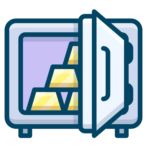 SVG Safe with gold
