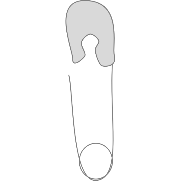 SVG safety pin baby gray