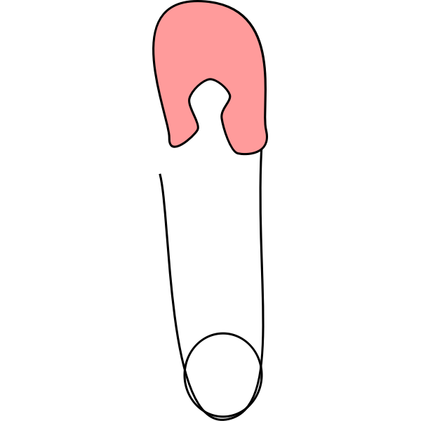 SVG safety pin baby pink