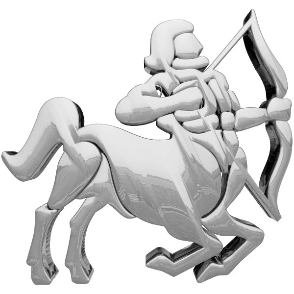 SVG Sagittarius silver icon