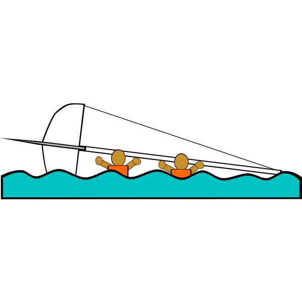 SVG Sailing Capsized Rescue Illustrations