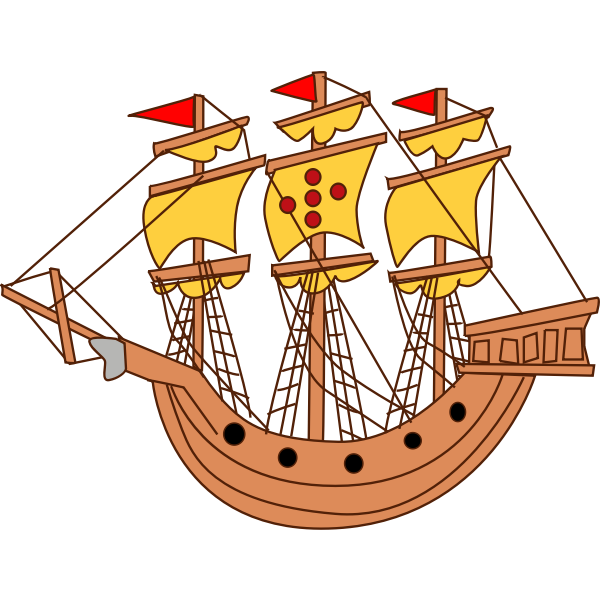 SVG Sailing ship cartoon image