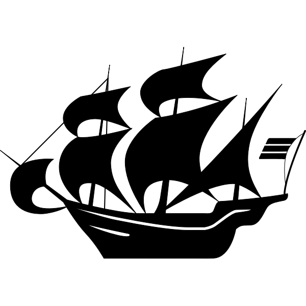 SVG Sailing ship silhouette