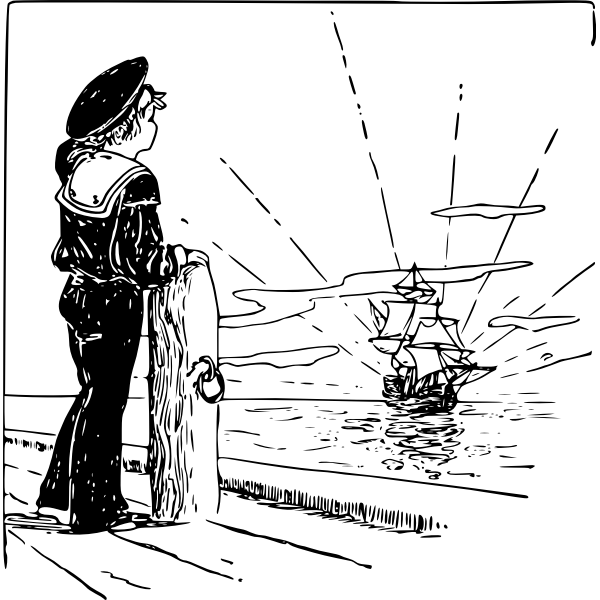 SVG Sailor and ship