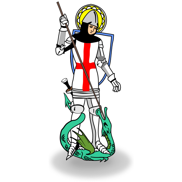 SVG Saint George slaying dragon