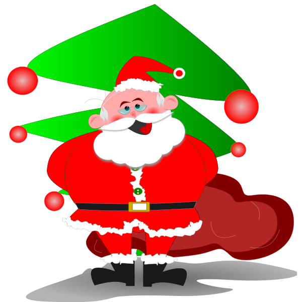 SVG Saint Nick with glasses