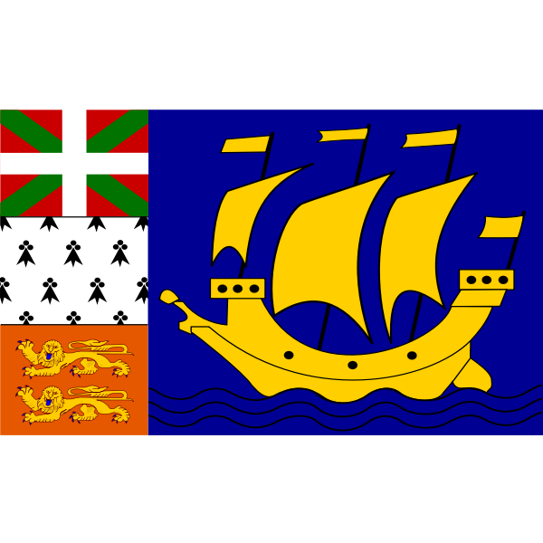 SVG Saint-Pierre-et-Miquelon region flag vector clip art