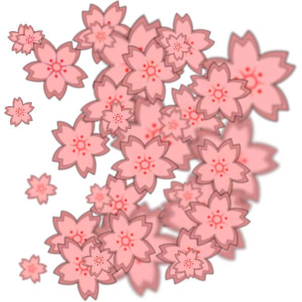 SVG Sakura blossoms decoration vector graphics
