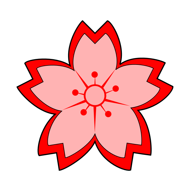 SVG Sakura flower vector image