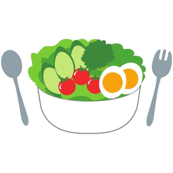 SVG Salad with fresh tomatoes cucumber and eggs