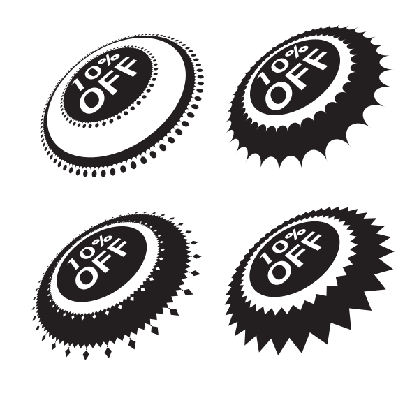 SVG Sale stickers black and white