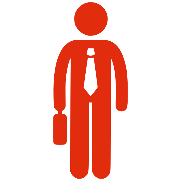 SVG Saleman icon silhouette vector image