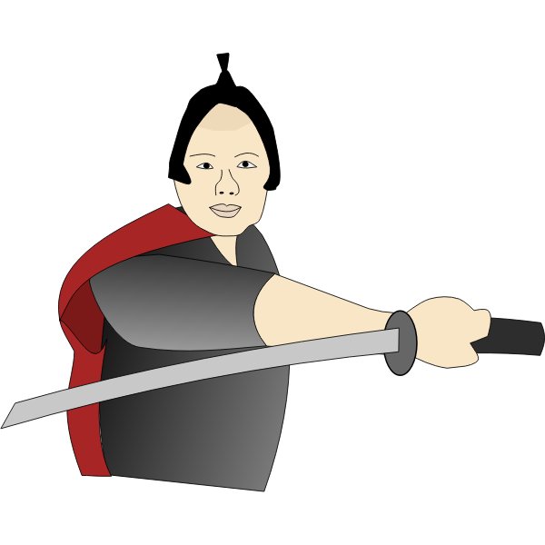 SVG Samurai guy vector image