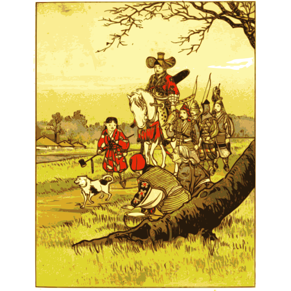 SVG Samurai on a horse vector image