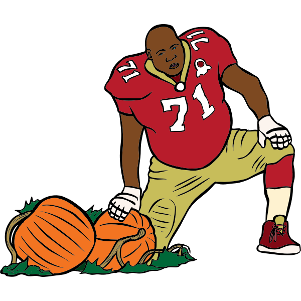 SVG San Francisco 49er with pumpkins vector image
