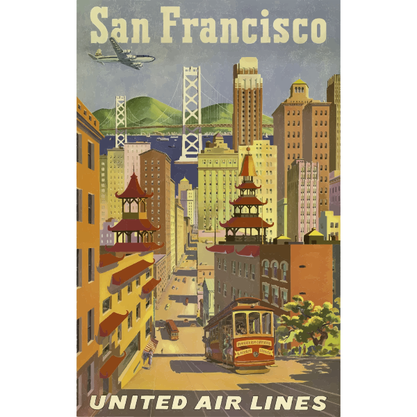 SVG San Francisco vintage poster