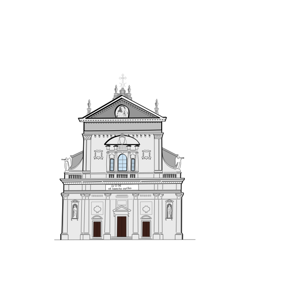 SVG San Rocco church in Miasino vector image