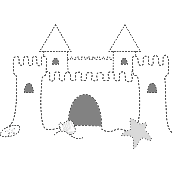 SVG Sand castle vector image