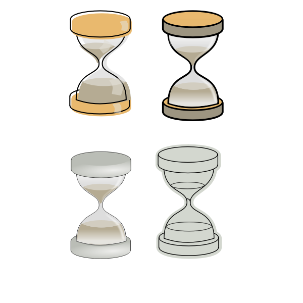 SVG Sand glasses selection vector image