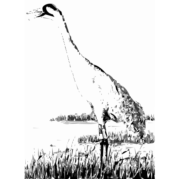 SVG Sandhill Crane
