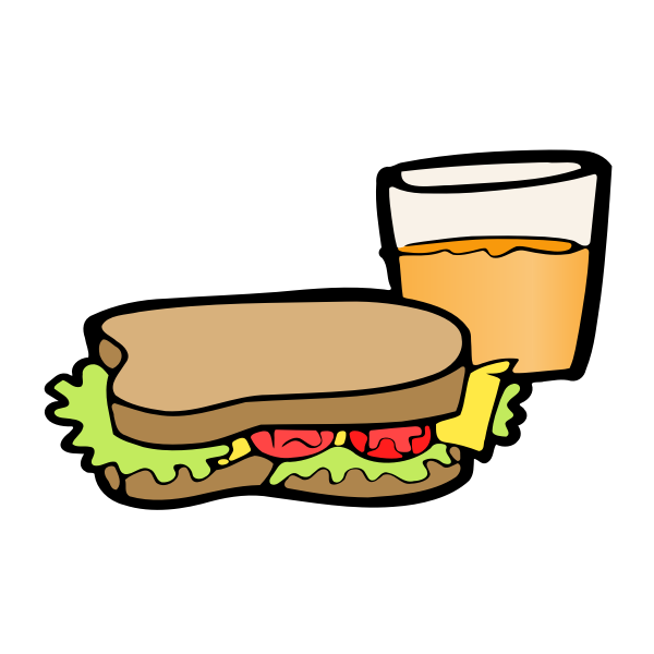 SVG Sandwhich and drink