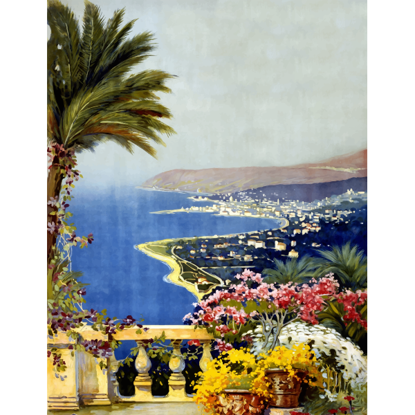 SVG Sanremo039s coastal scene