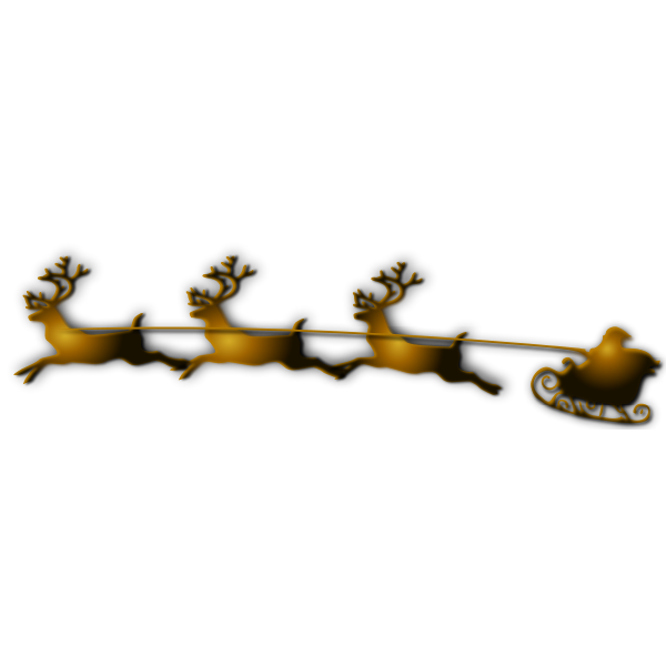 SVG Santa and Reindeer Vector Image