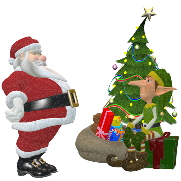 SVG Santa Claus Aad Elf