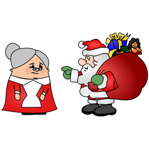 SVG Santa Claus and his Wife
