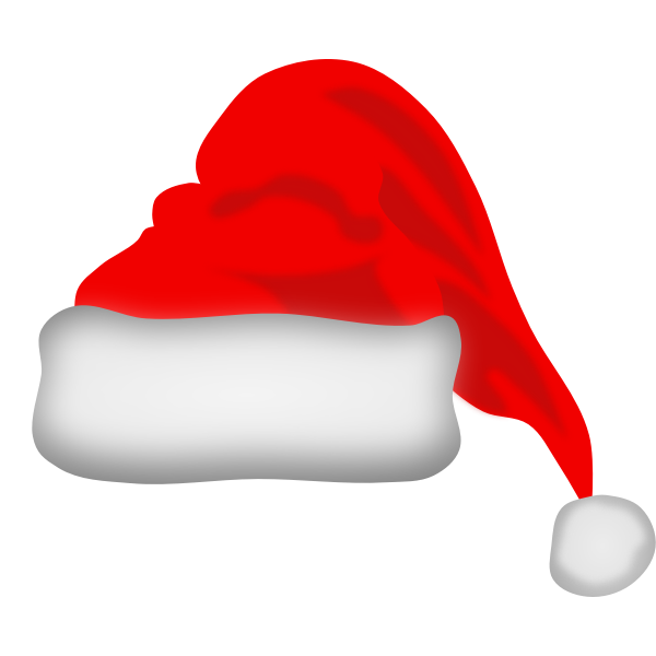 SVG Santa Claus hat vector image