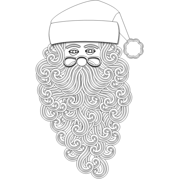 SVG Santa Claus outline vector