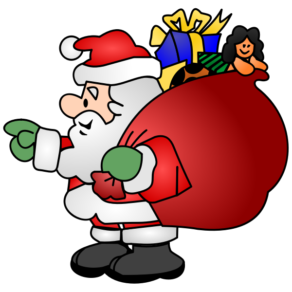 SVG Santa Claus pointing