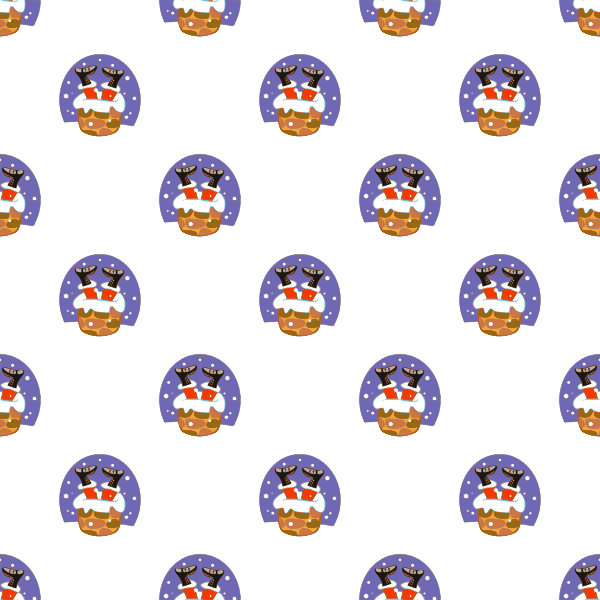 SVG Santa Claus seamless pattern