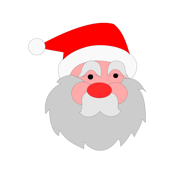 SVG Santa Clause cartoon portrait