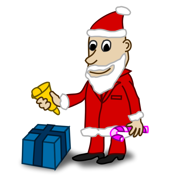 SVG Santa comic character vector image