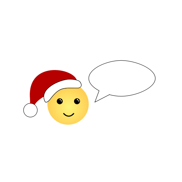 SVG Santa emoji talking