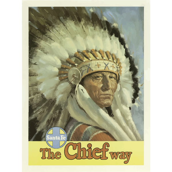 SVG Santa Fe travel poster