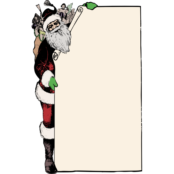 SVG Santa frame - Colour