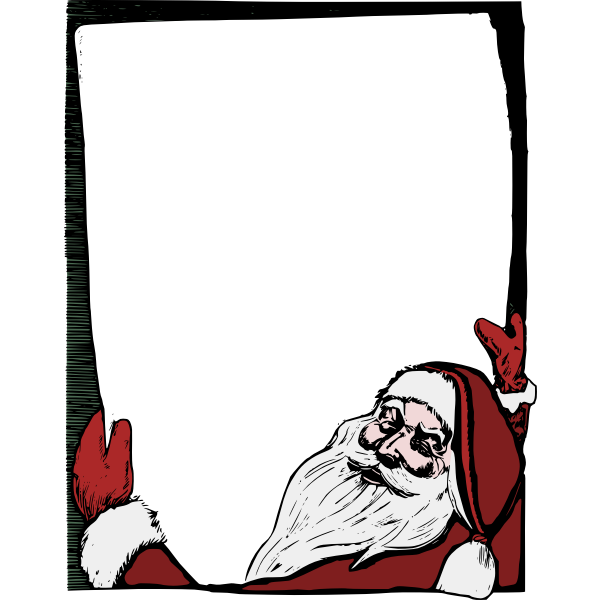 SVG Santa holding a noticeboard color vector image
