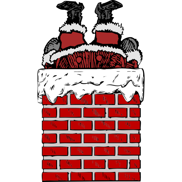 SVG Santa in a Chimney